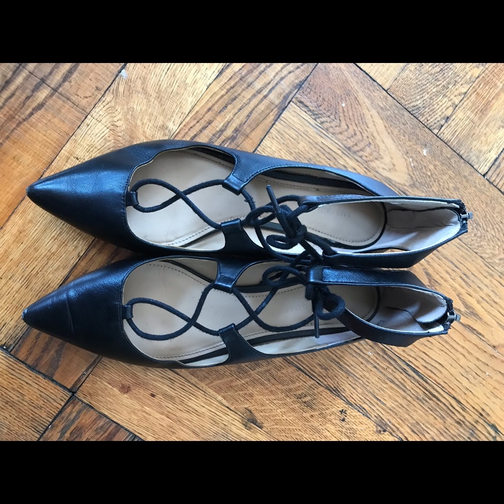 Saks Fifth Ave back ankle zip